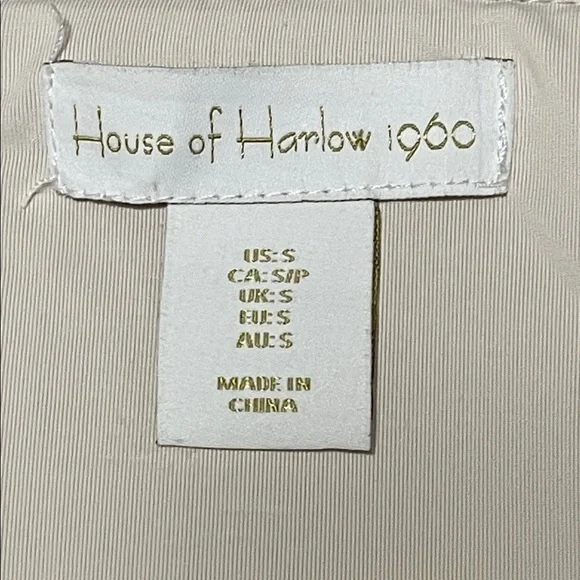 House of Harlow 1960 NWOT Cream Ribbed Suede Corduroy Mini Skirt Size Small - Picture 2 of 6